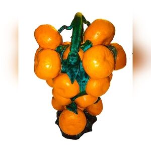 Vintage Barbotine Clementine Ceramic Picher from Spain, 1930's
